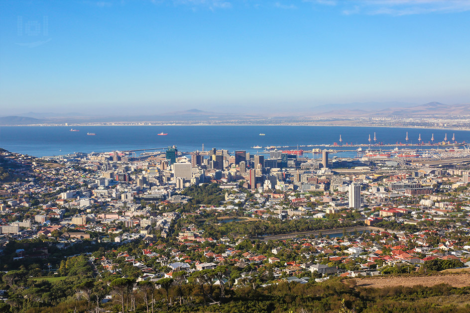 Aussicht auf Kapstadt und den Hafen