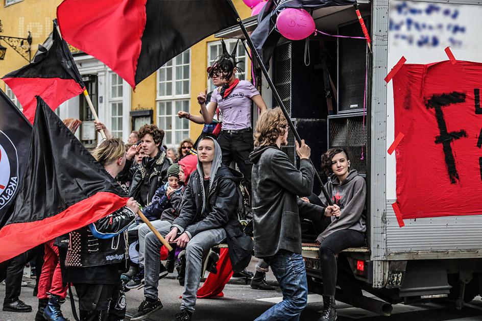 Mai-Demonstration in Oslo, Norwegen