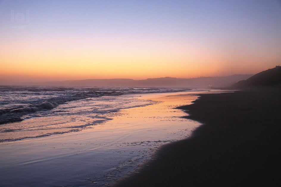 Sonnenuntergang am Atlantik in Südafrika